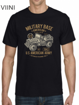 Viini-Shirt-black Jeep Military - Druck multi