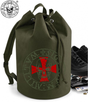 Tempelritter Canvas Original Drawstring Backpack - Militärygreen